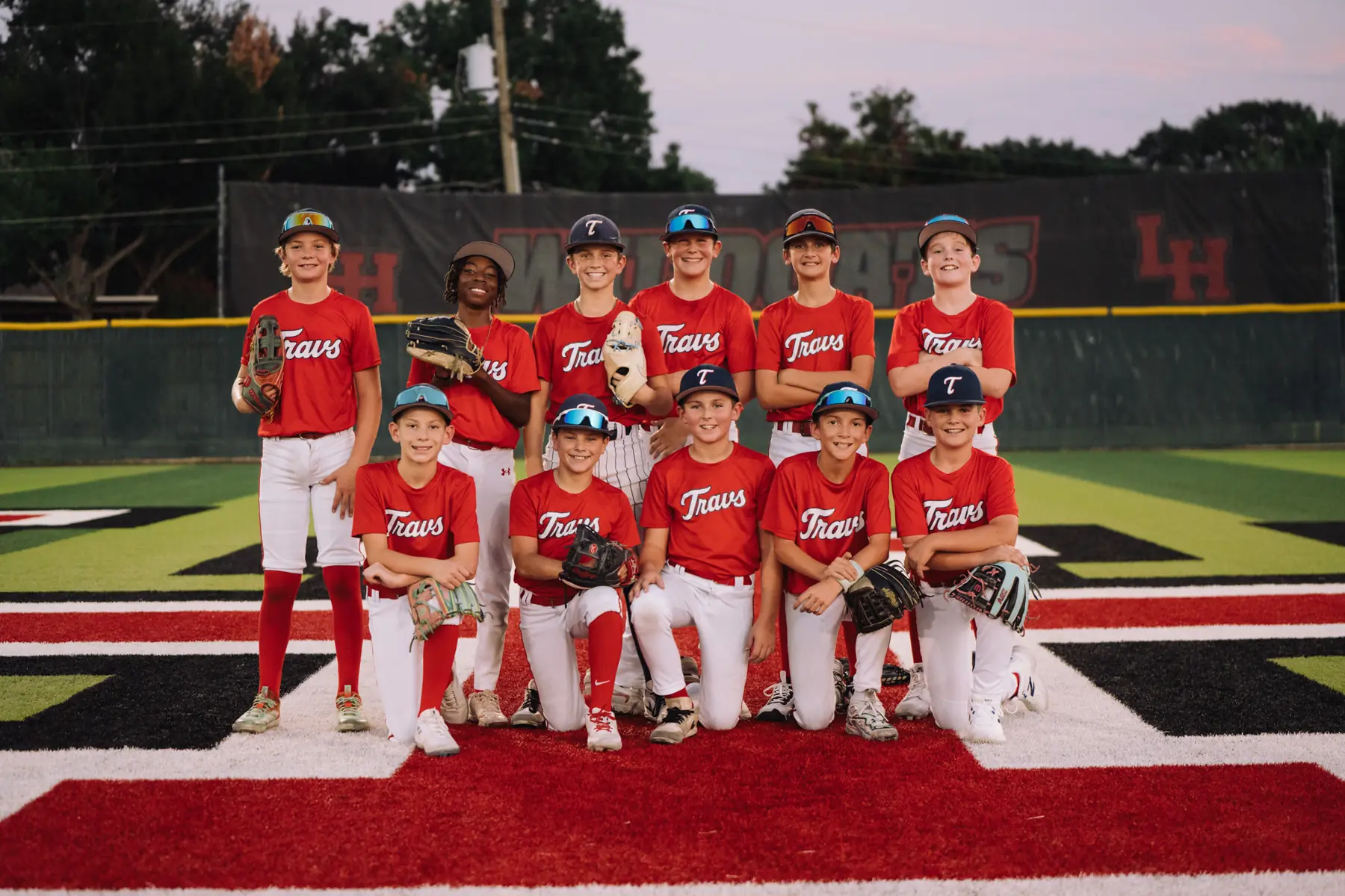 A Travelers team photo at Lake Highlands High School